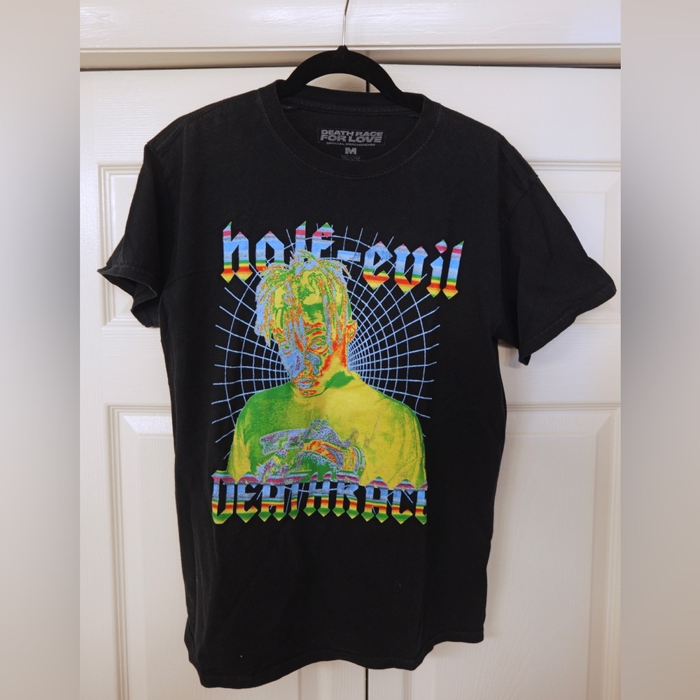 Juice WRLD Deathrace for Love Concert Tour T-Shirt Half-Evil Black Shirt Size M